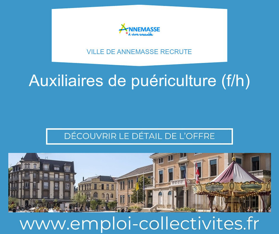 Auxiliaires de Puériculture (H/F) - Ville de ANNEMASSE