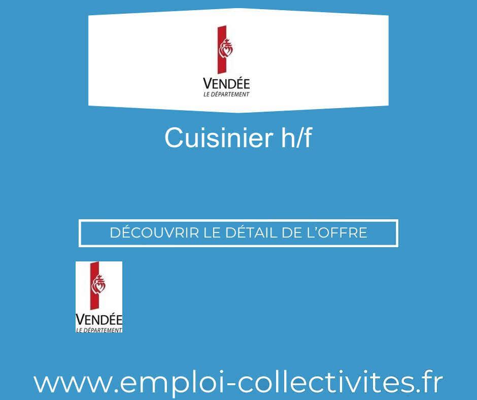 CUISINIER H/F - Ville du MEE SUR SEINE