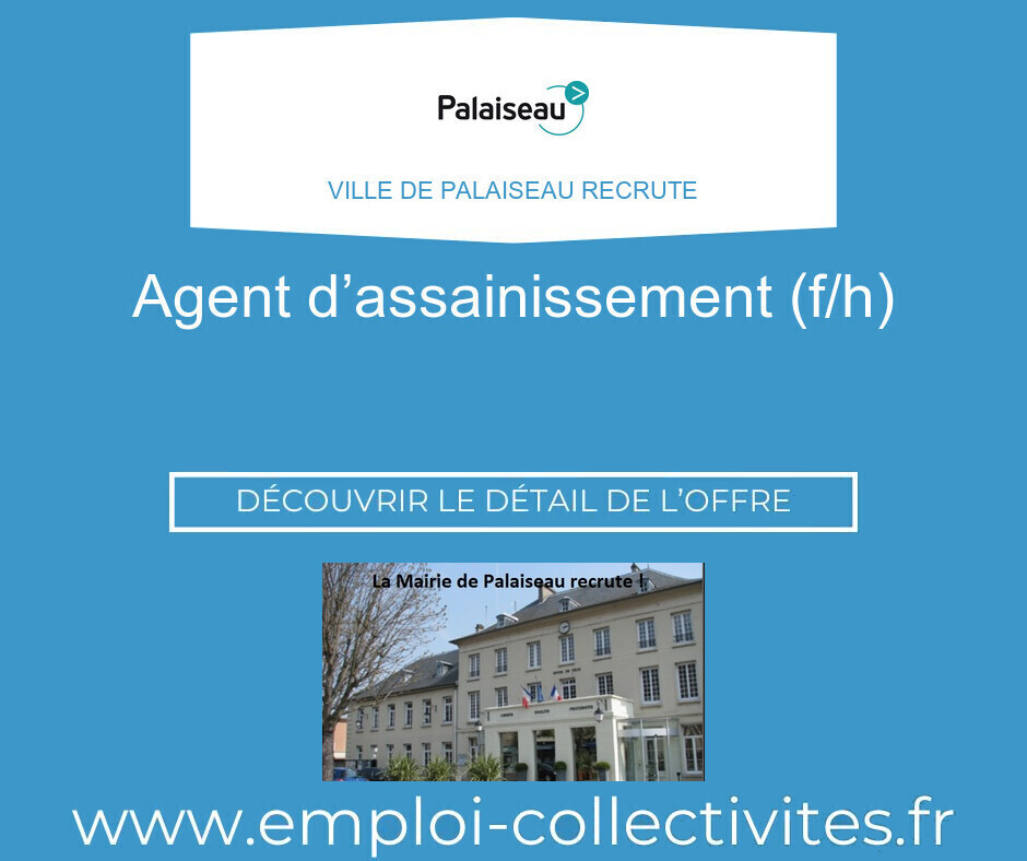 Agent d’assainissement (F/H) - Ville de PALAISEAU