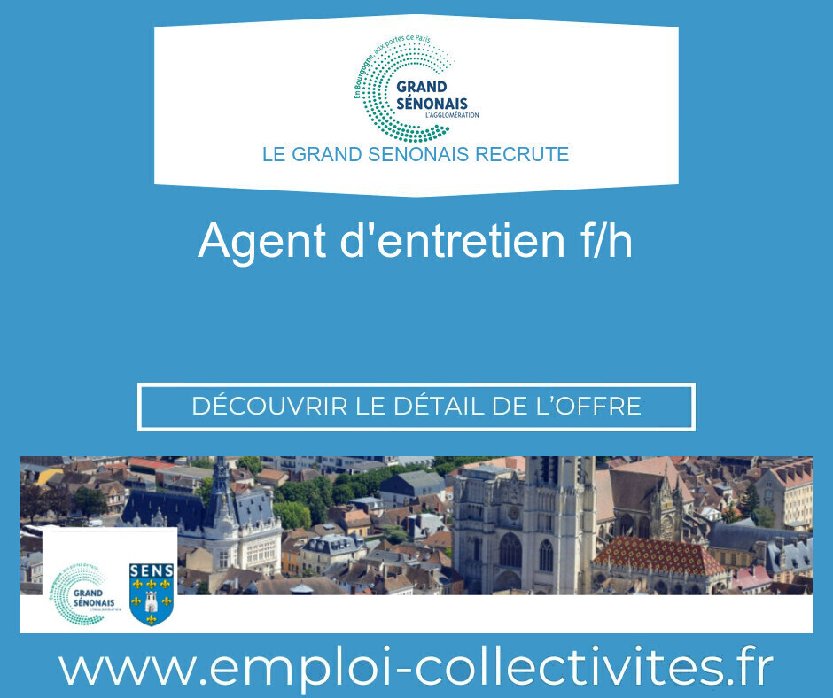 Agent d'entretien F/H - LE GRAND SENONAIS