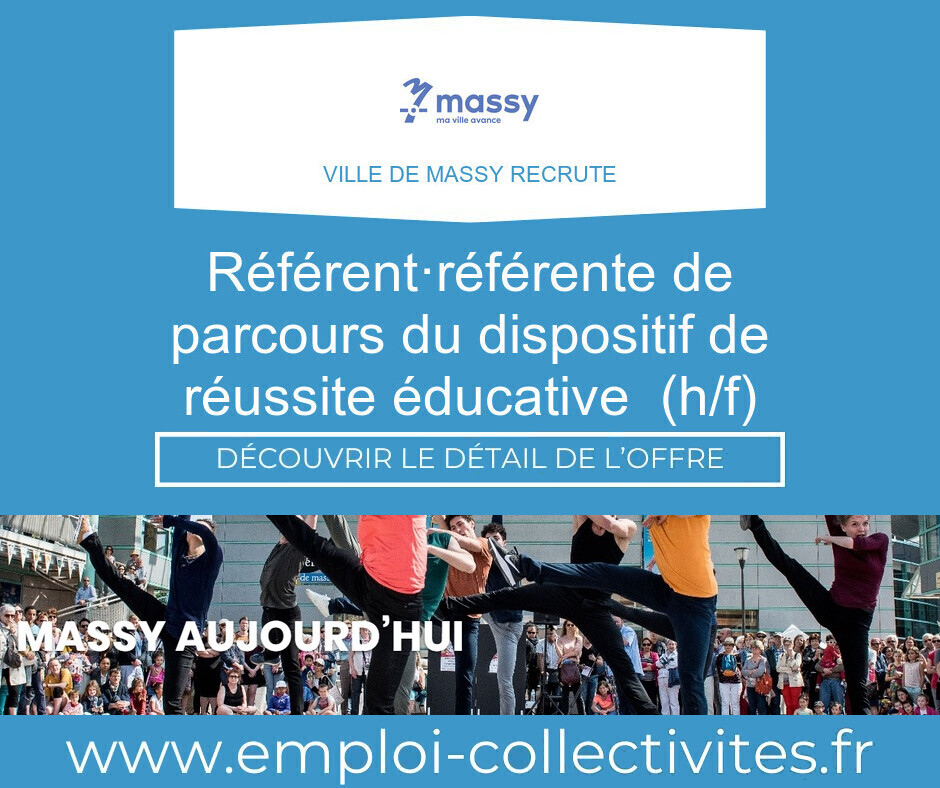 Référent·Référente de parcours du dispositif de réussite éducative  (h/f) - Ville de Massy