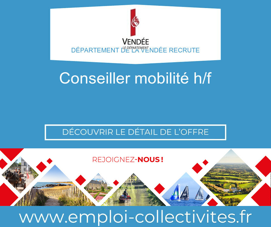 Conseiller mobilité H/F - Département de la Vendée