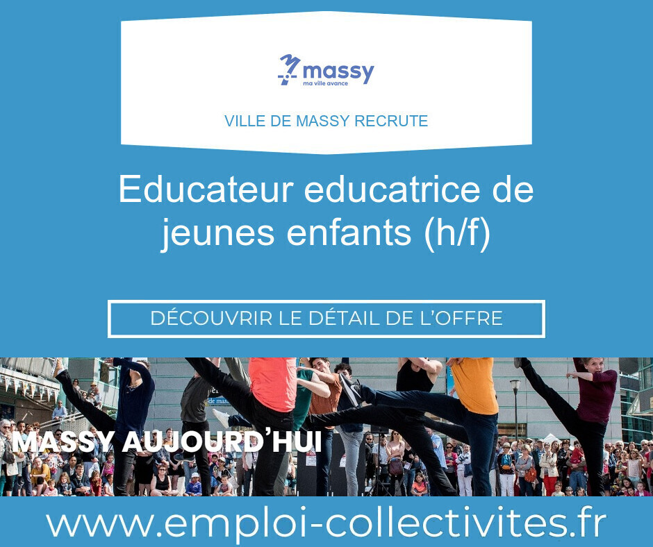 Educateur Educatrice de jeunes enfants (h/f) | emploi  - Massy (91 - Essonne)
