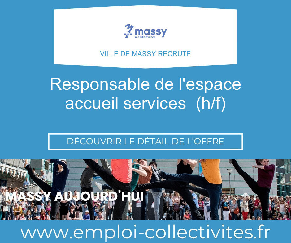 Responsable de l'Espace Accueil Services  (h/f) | emploi  - Massy (91 - Essonne)