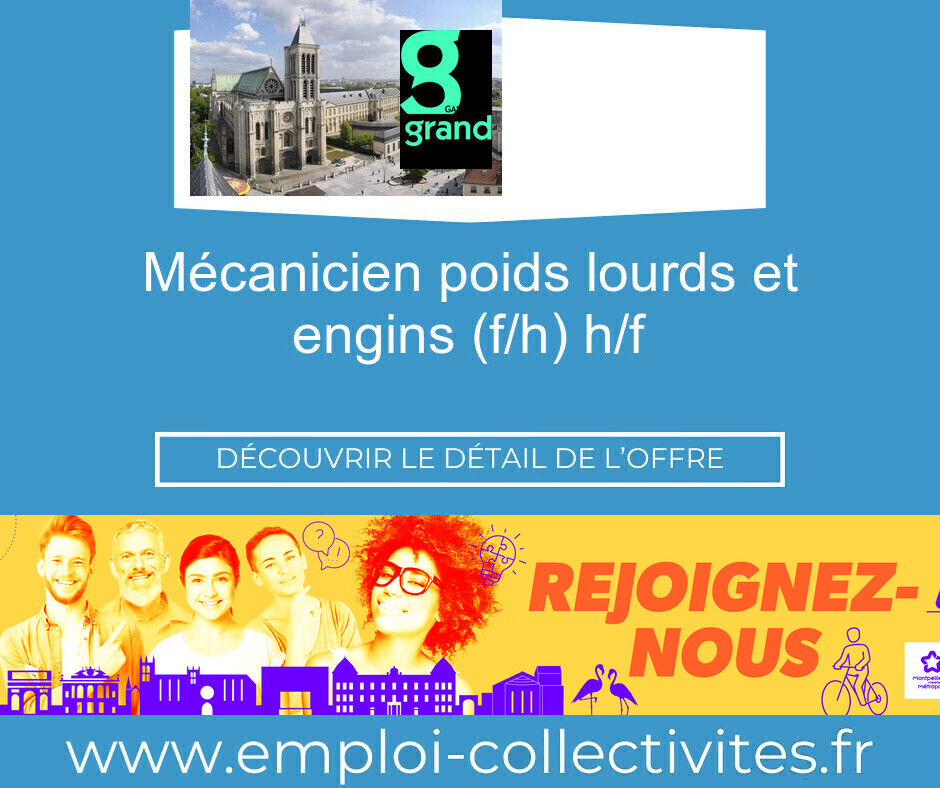Mécanicien Poids lourds et engins (F/H) H/F - MONTPELLIER MEDITERRANEE METROPOLE