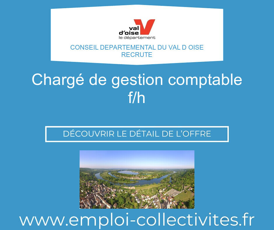 Chargé de gestion comptable F/H - CONSEIL DEPARTEMENTAL DU VAL D OISE