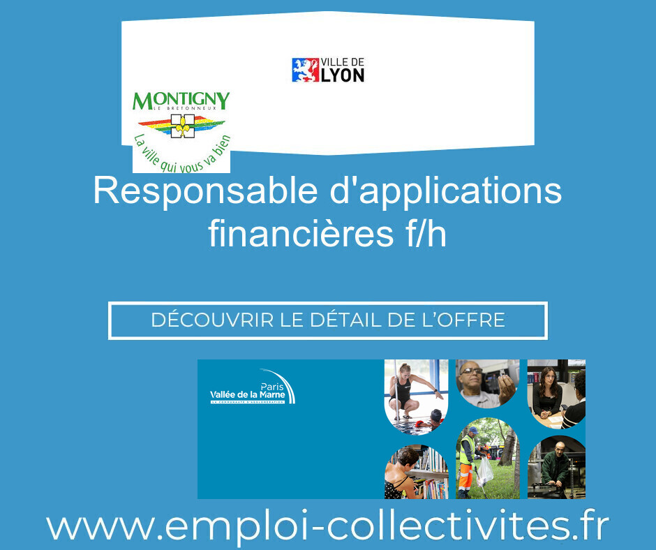Responsable d'applications financières F/H - Ville de LYON