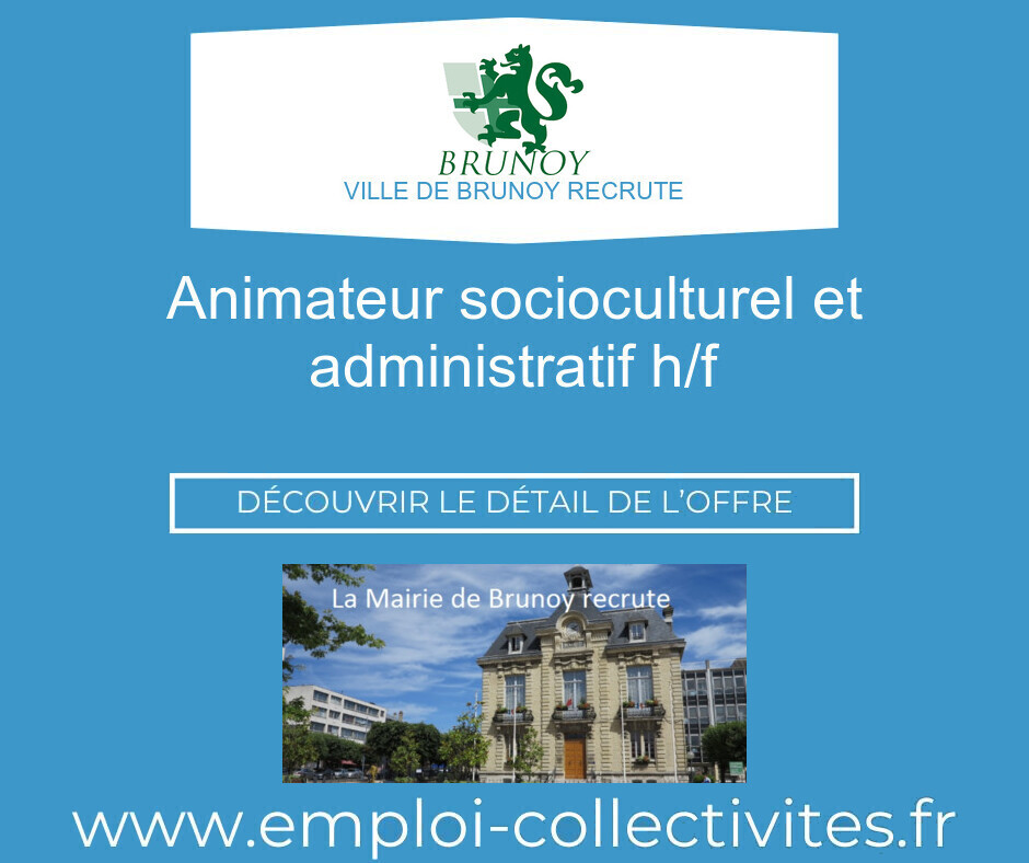 Animateur Socioculturel et Administratif H/F - Ville de BRUNOY