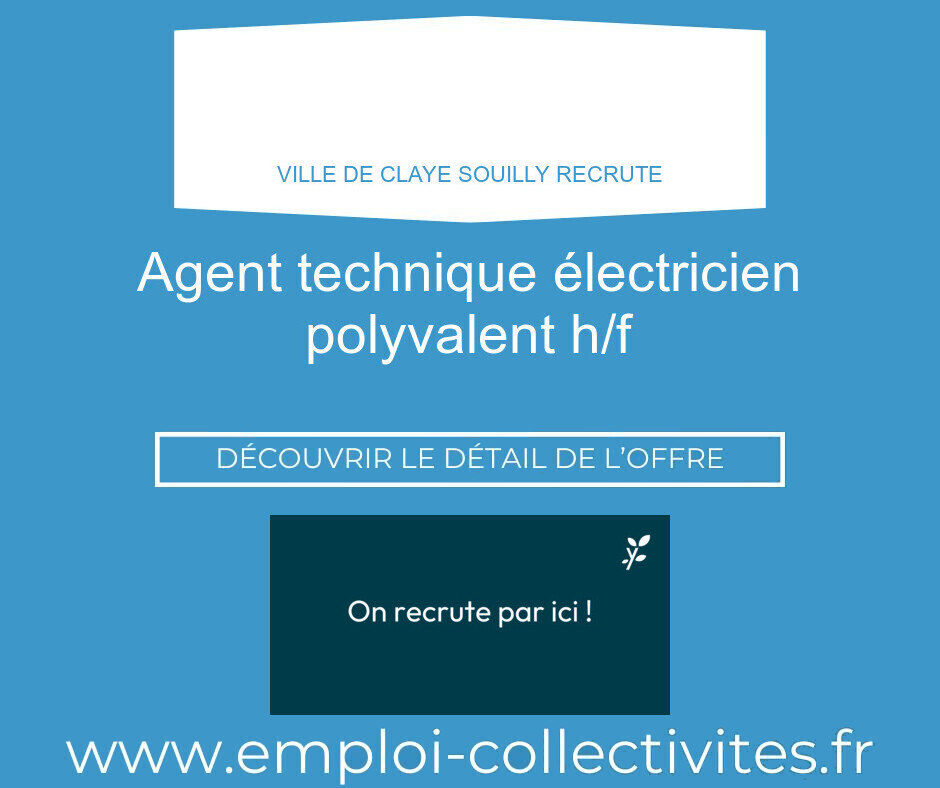 agent technique électricien polyvalent H/F - Ville de CLAYE SOUILLY